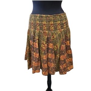 Culture Shop Medium Bohemian Patchwork Skirt Multicolor Flirty Hippie Nepal
